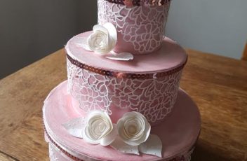 urne mariage rose